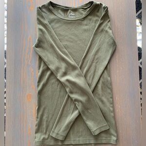 J. Crew Khaki Long Sleeve Top